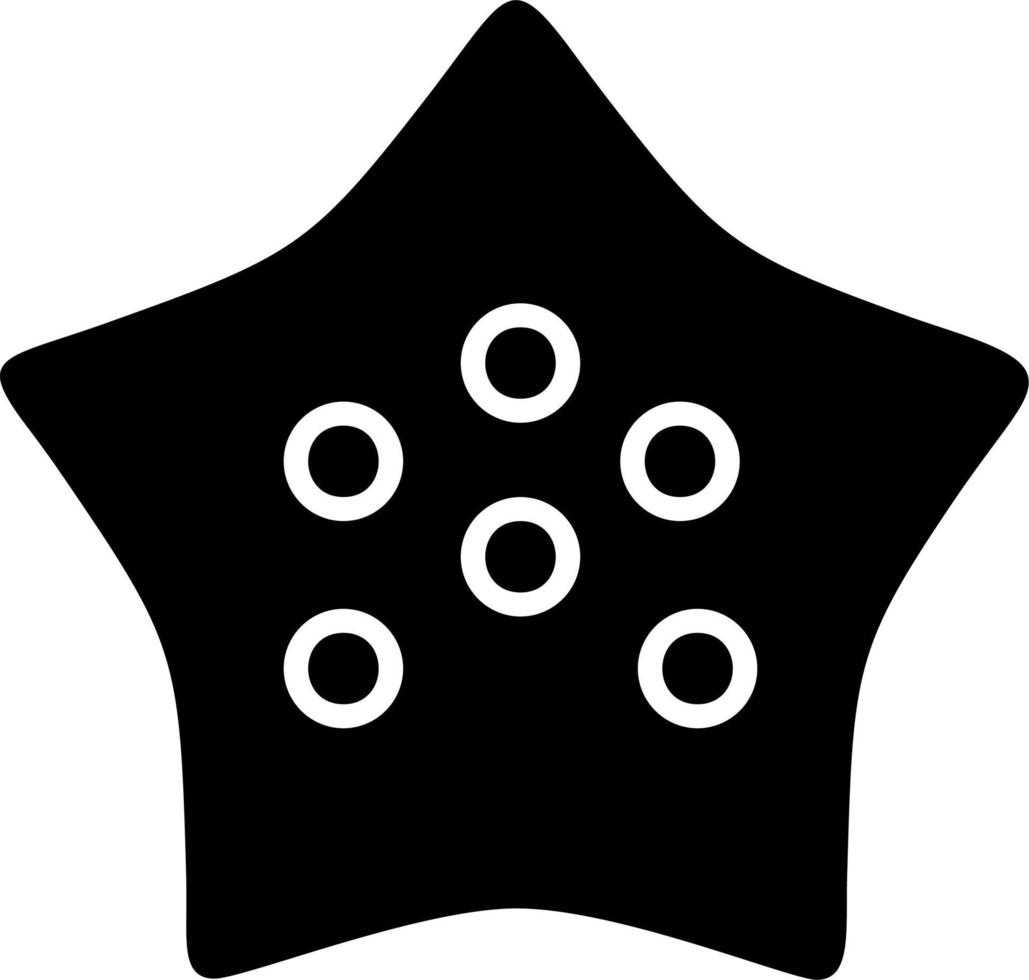 icono de vector de estrella de mar