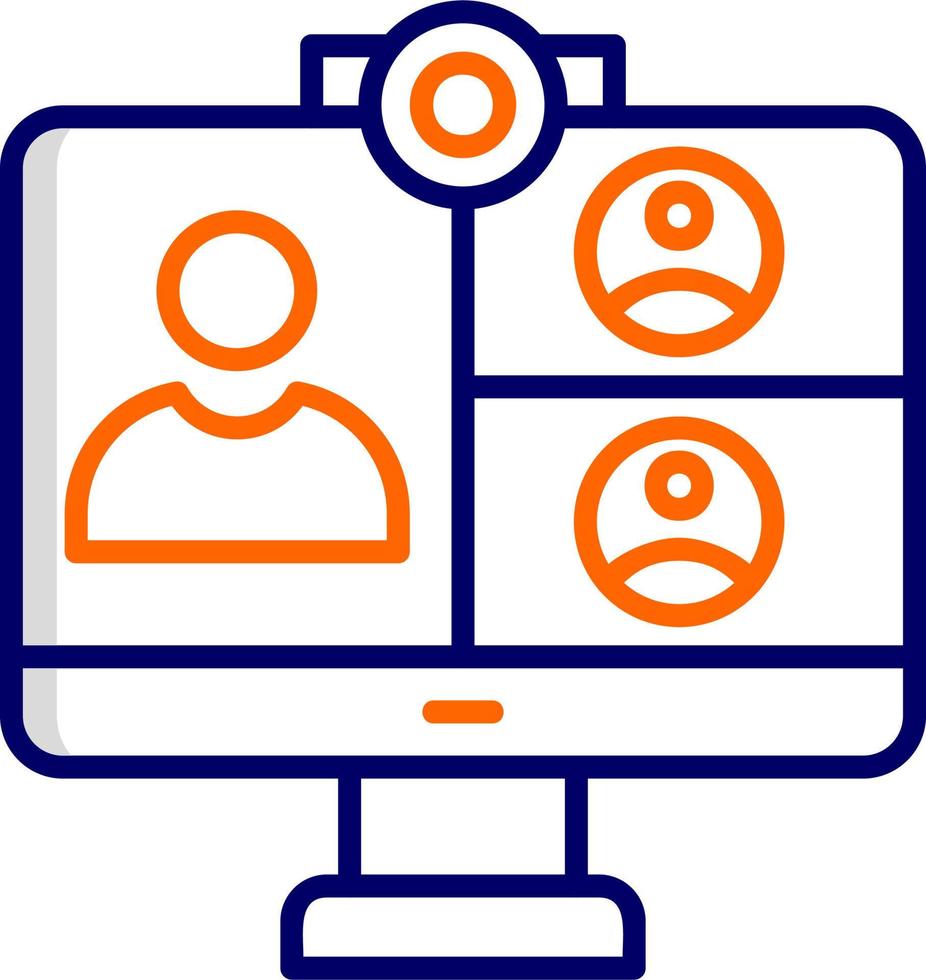 Online Meeting Vector Icon