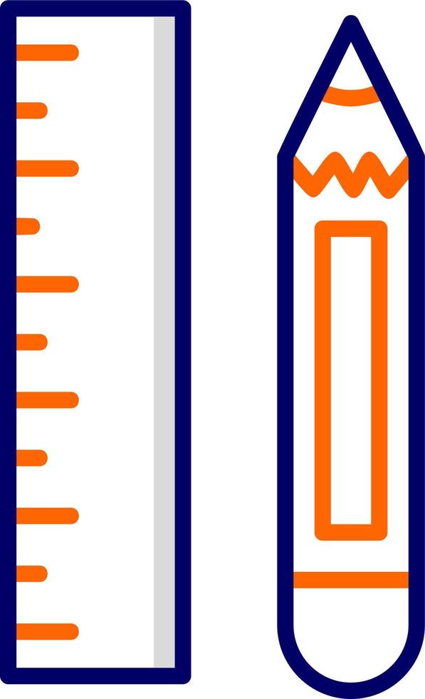 Pencil And Ruler Vector Icon