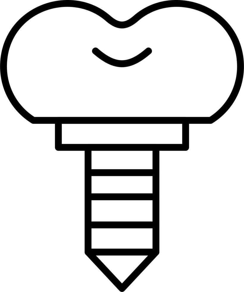 Dental Implant Vector Icon