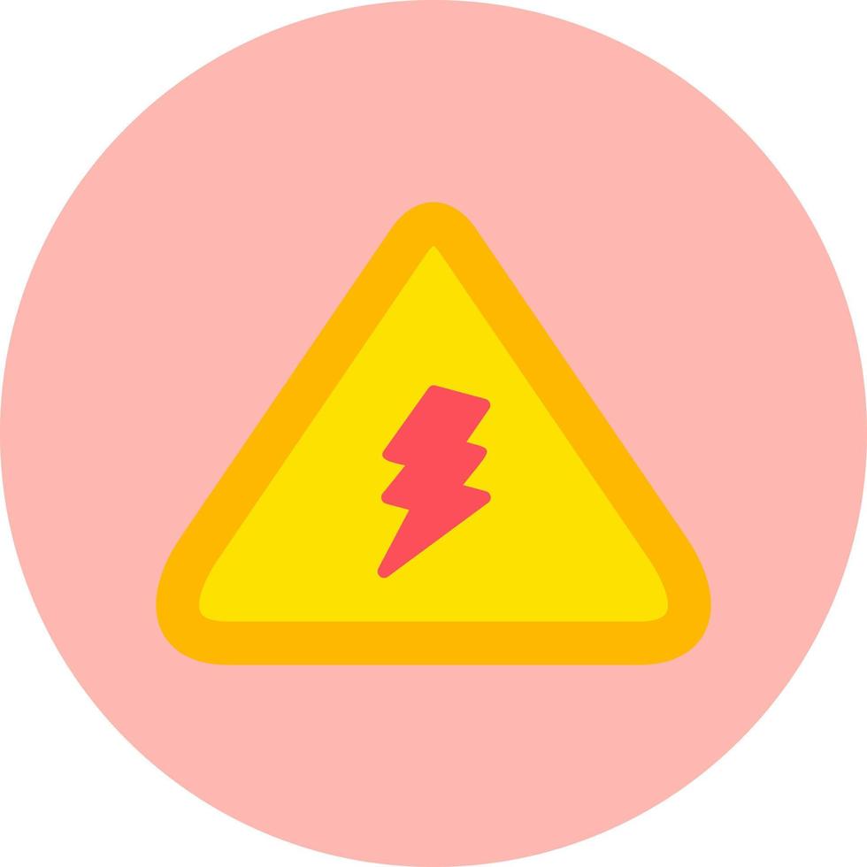 Electrical Danger Sign Vector Icon
