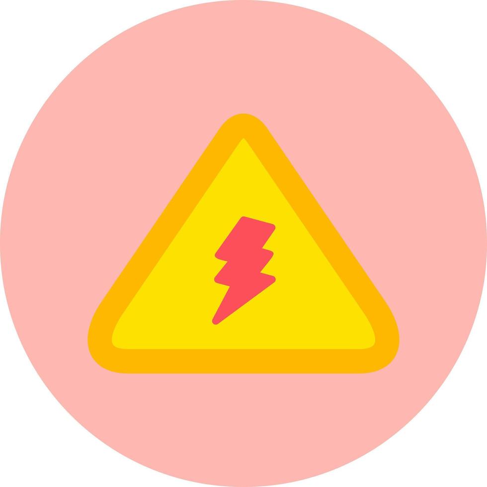 Electrical Danger Sign Vector Icon