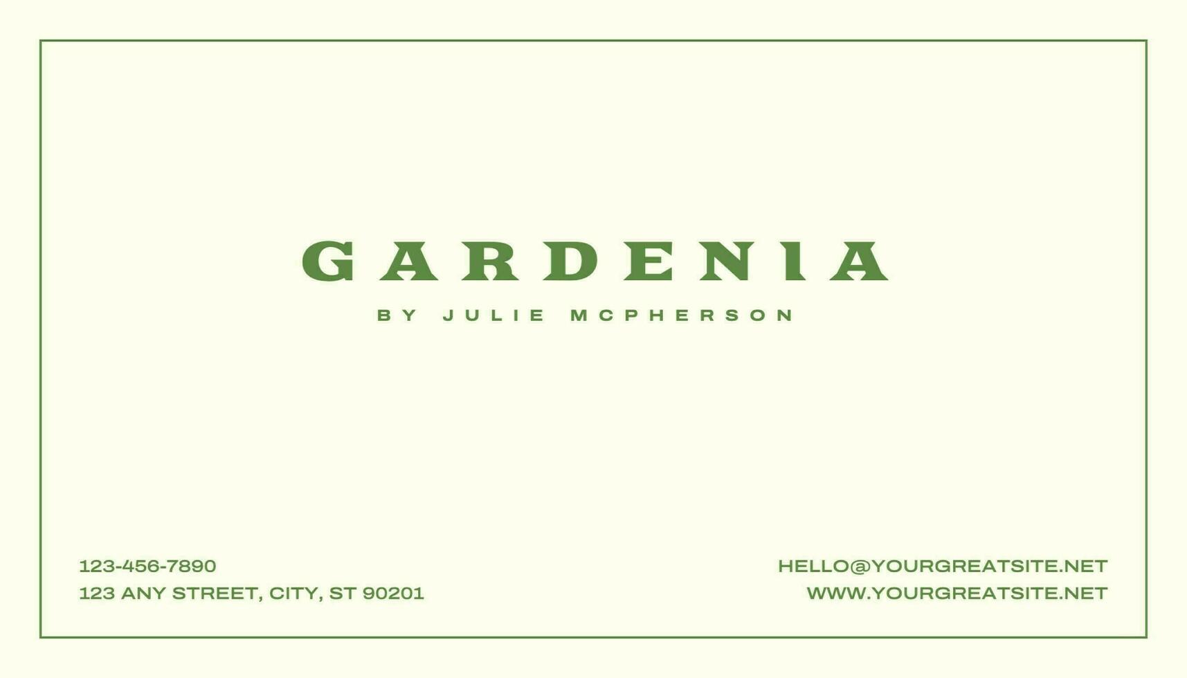 Gardener Business Card Template