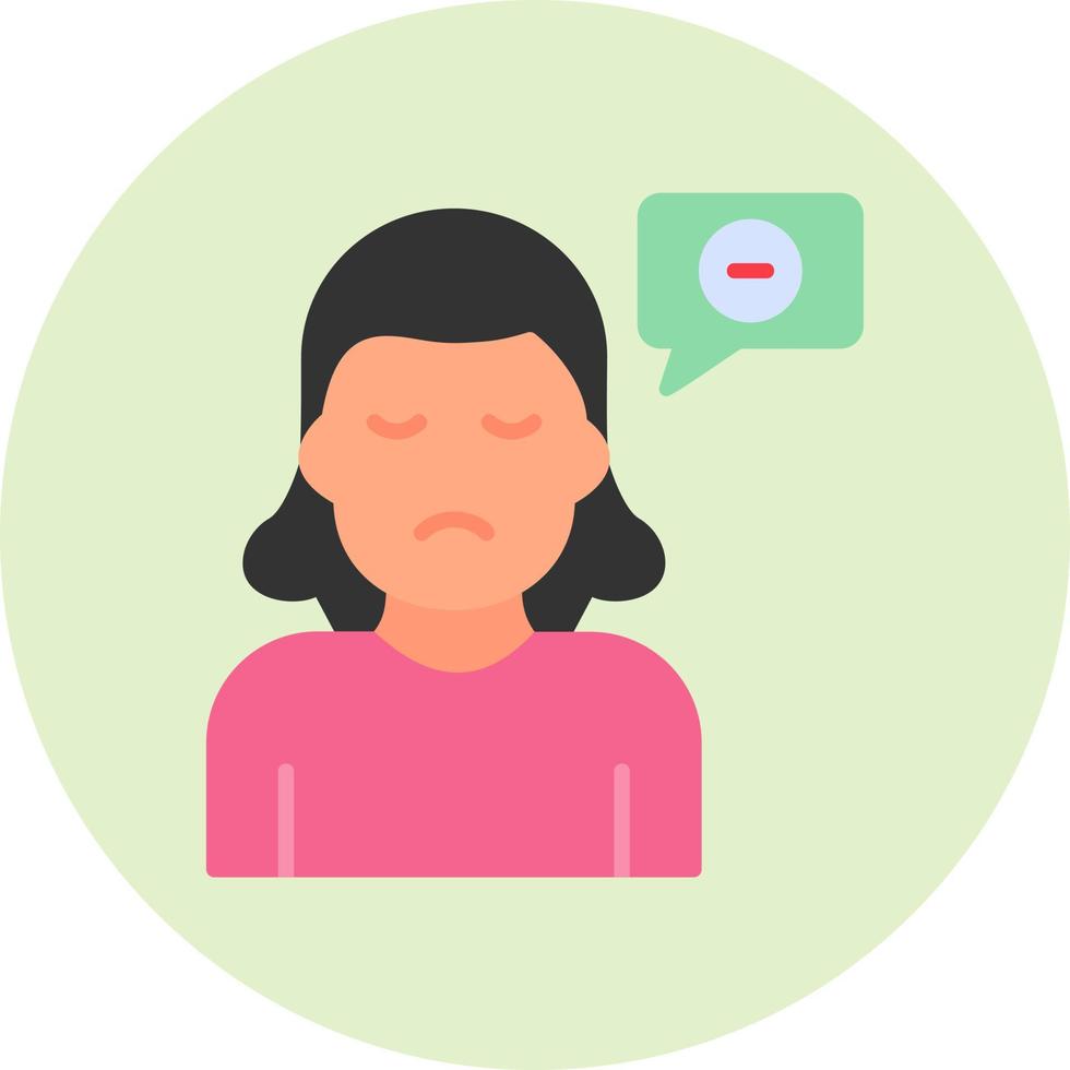 Negative Thinking Vector Icon