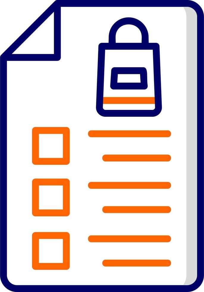 Shopping List Vector Icon
