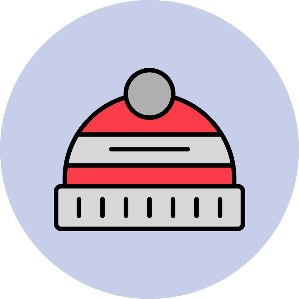 icono de vector de sombrero de invierno