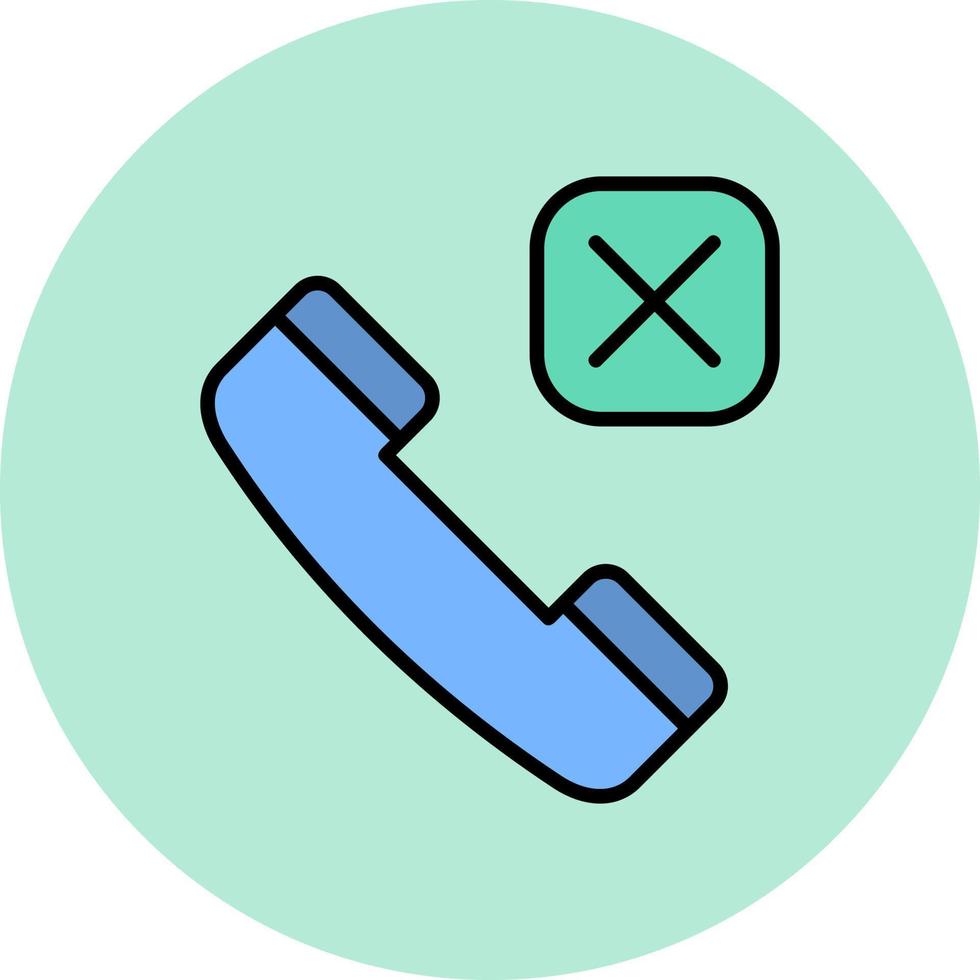 Call Rejected Vector Icon