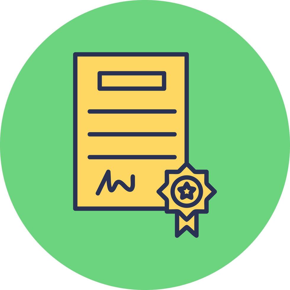 icono de vector de certificado