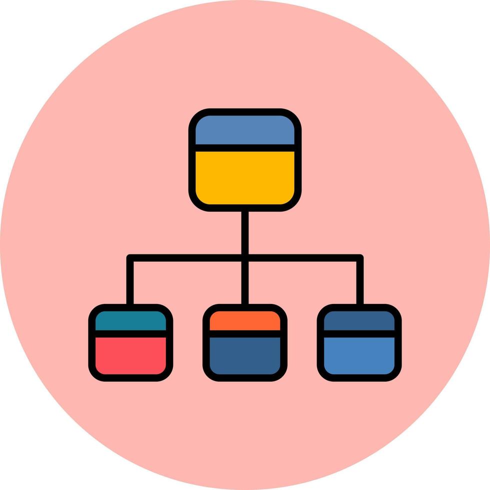 icono de vector de diagrama de flujo