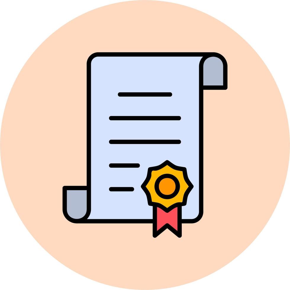 icono de vector de certificado