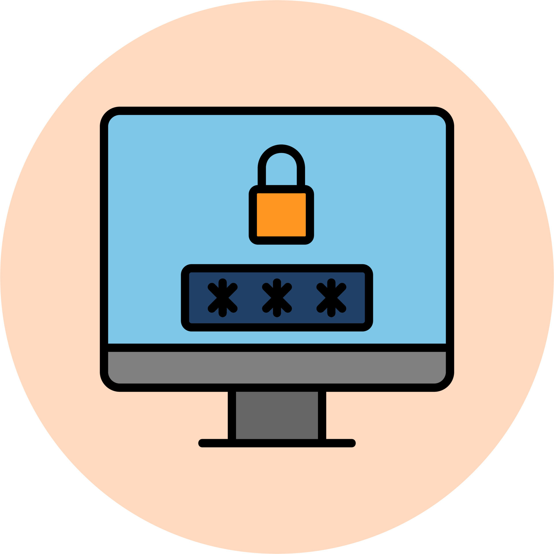 Lock screen Vector Icon 20518657 Vector Art at Vecteezy