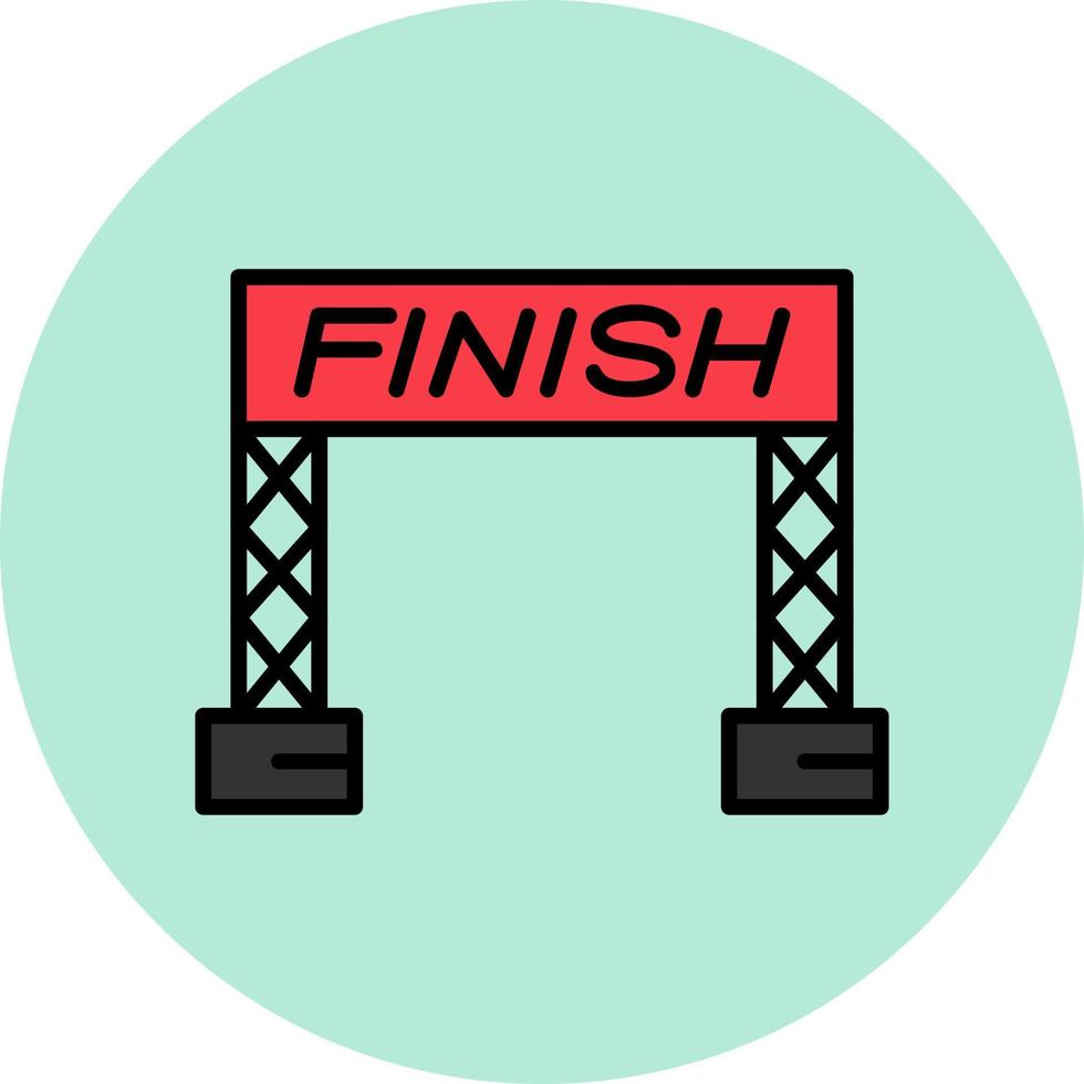 Finish Line Vector Icon