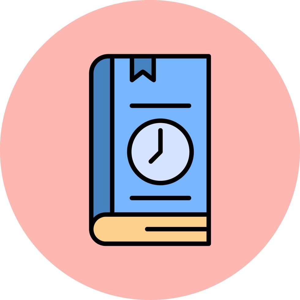 libro hora límite vector icono