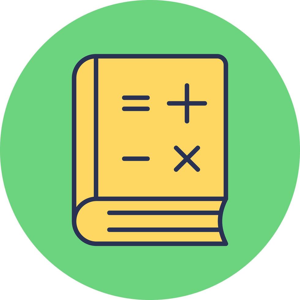 icono de vector de libro de matemáticas
