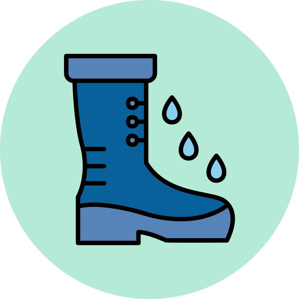 botas de lluvia vector icono