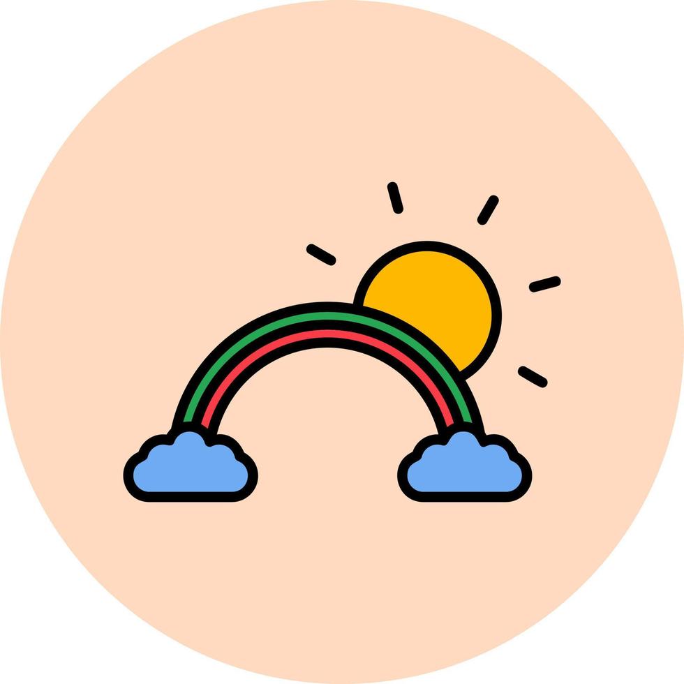 icono de vector de arco iris