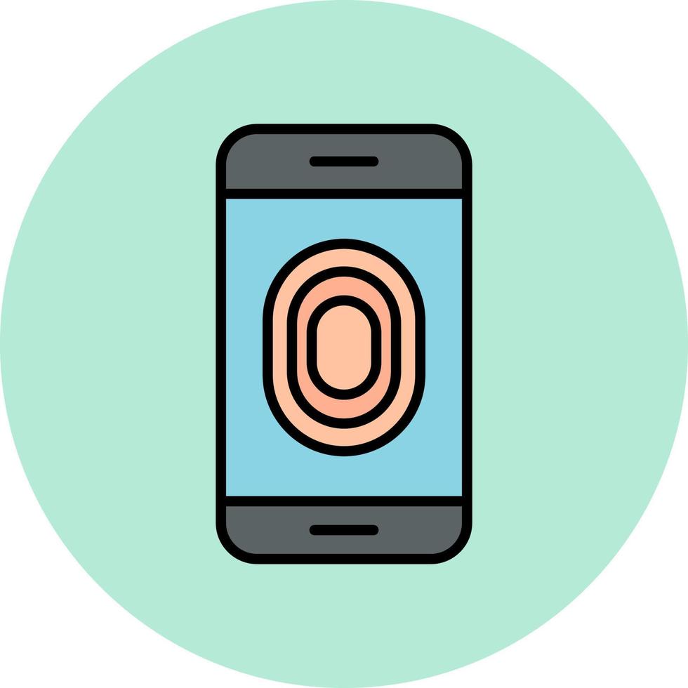 Unlocked Fingerprint Vector Icon