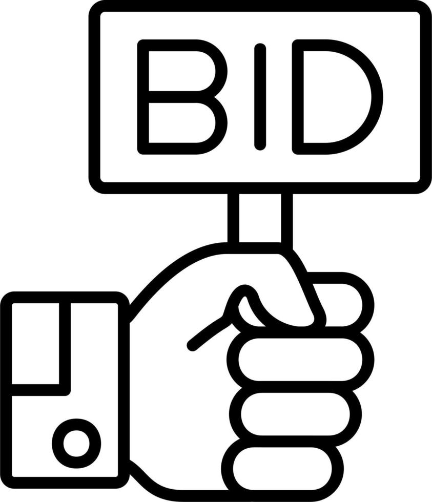 Bid Vector Icon