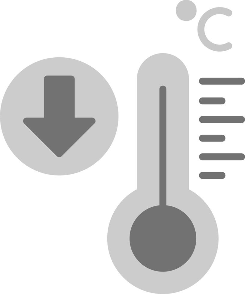 icono de vector de baja temperatura