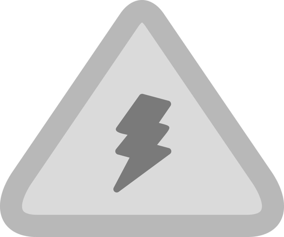 Electrical Danger Sign Vector Icon