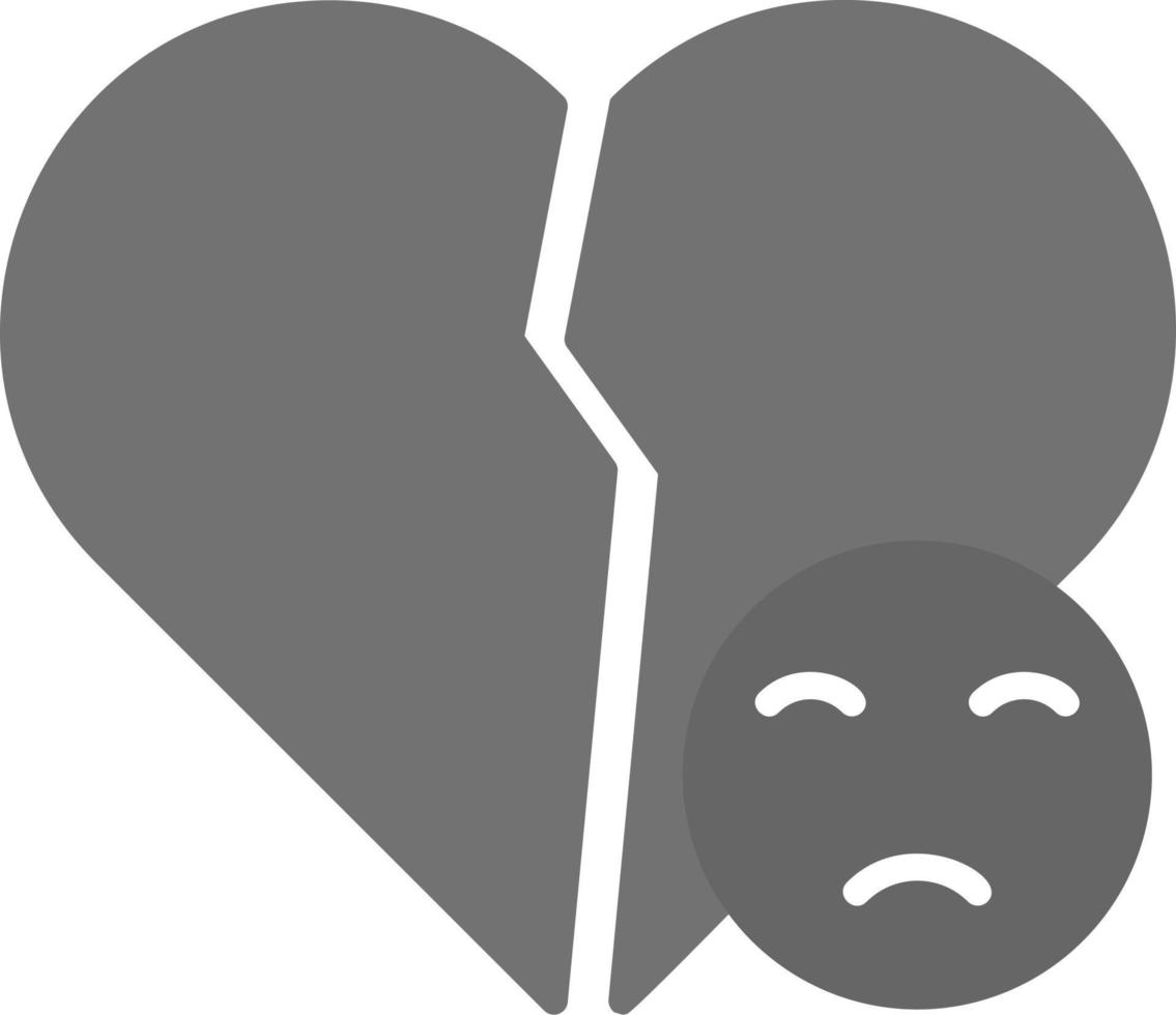 Broken Heart Vector Icon