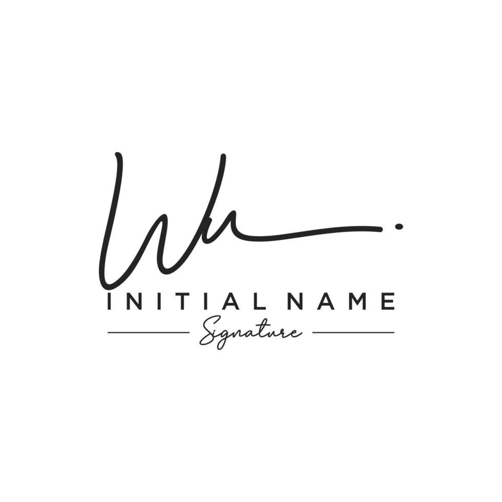Letter WU Signature Logo Template Vector