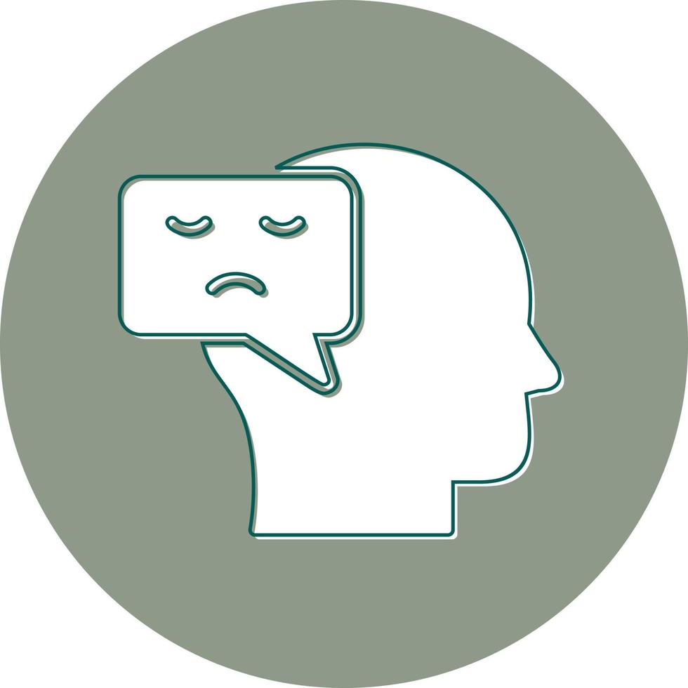 Negative Thinking Vector Icon