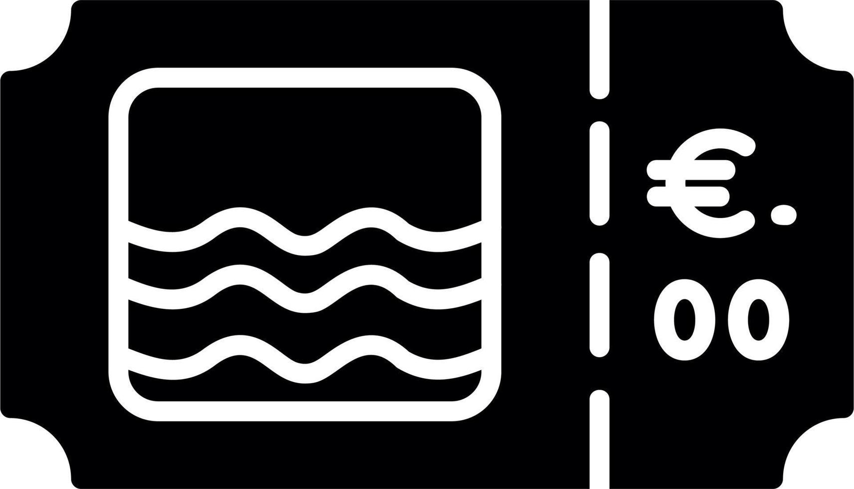 Lake Ticket Vector Icon