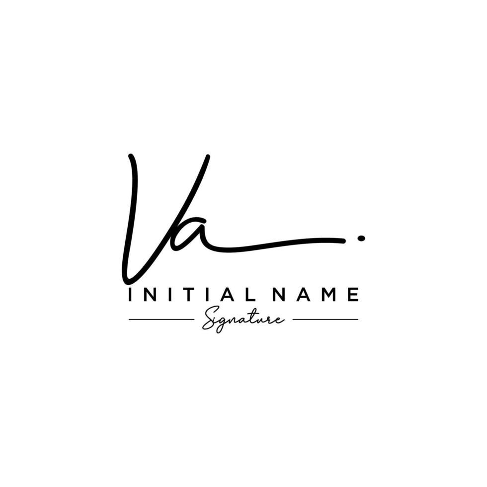 Letter VA Signature Logo Template Vector