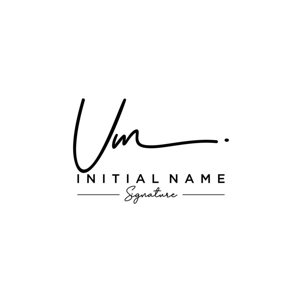 Letter UM Signature Logo Template Vector