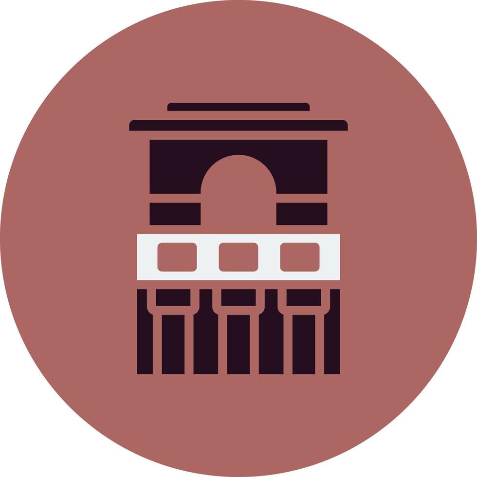 Temple Of The Frescoesline Vector Icon