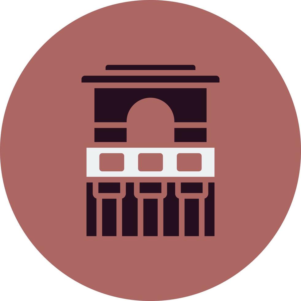 Temple Of The Frescoesline Vector Icon