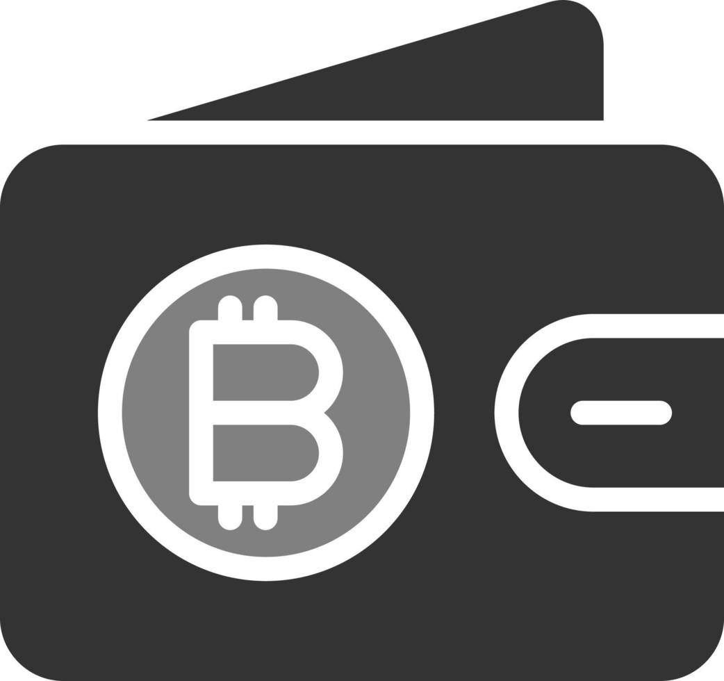 icono de vector de billetera bitcoin