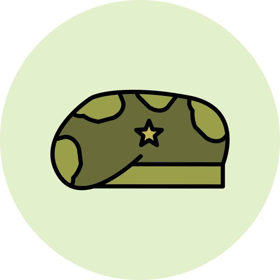 icono de vector de sombrero militar