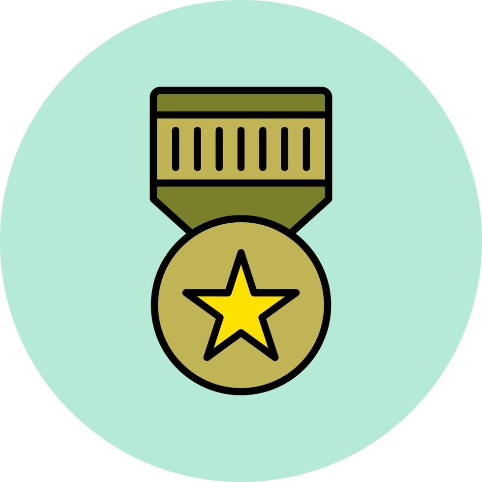 icono de vector de insignia militar