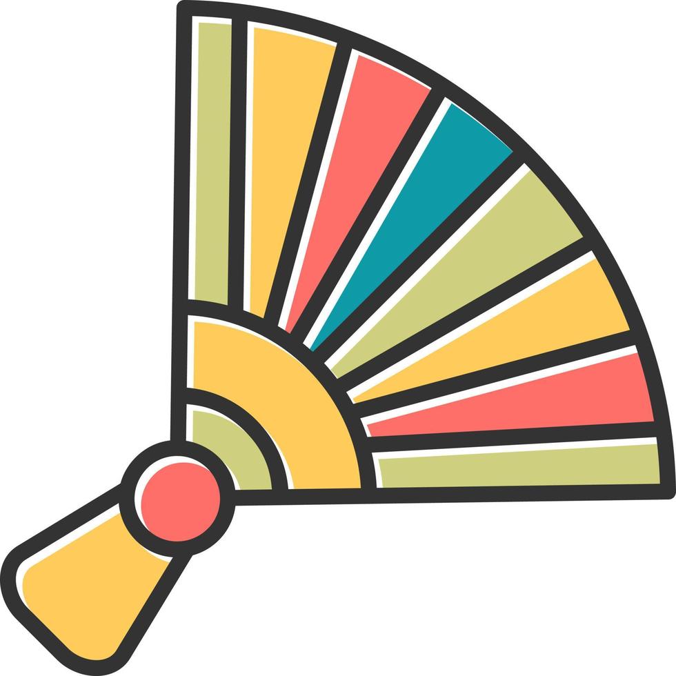 Chinese hand fan Vector Icon