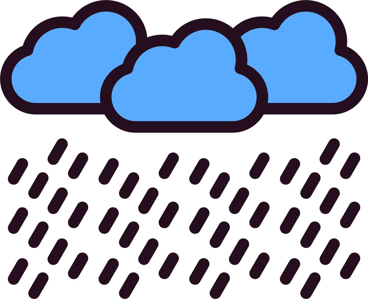 Heavy Rain Vector Icon