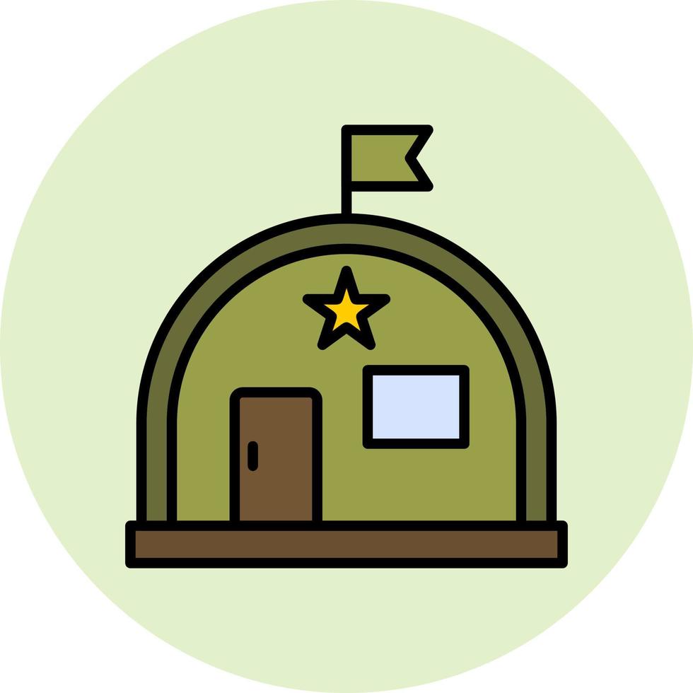 Military Warehouse Vector Icon