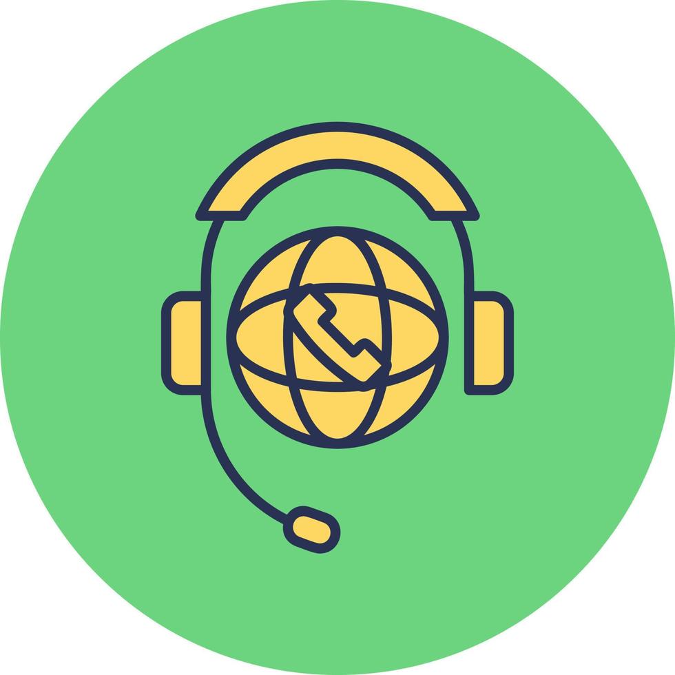 World Call Center Vector Icon