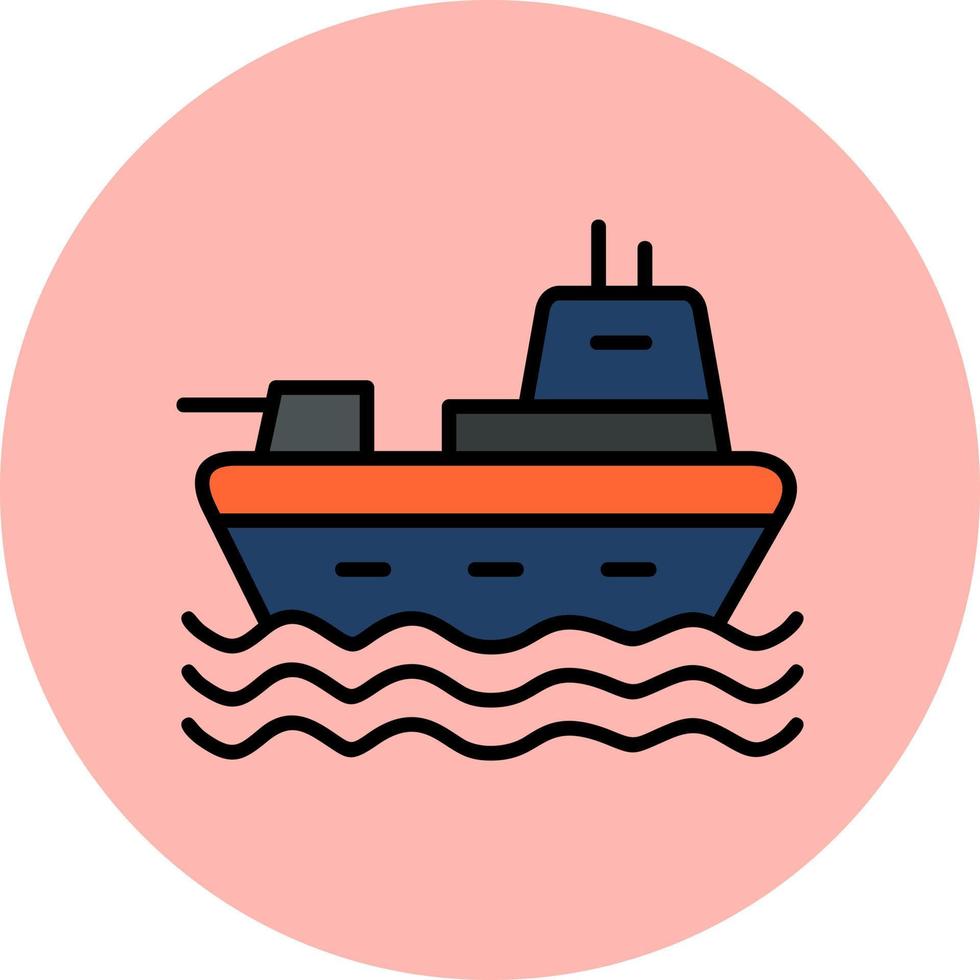 Military Ship Vector Icon