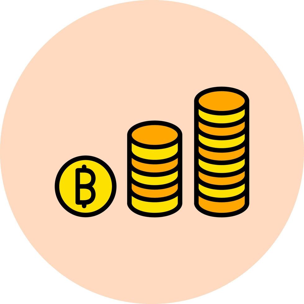 bitcoins vector icono