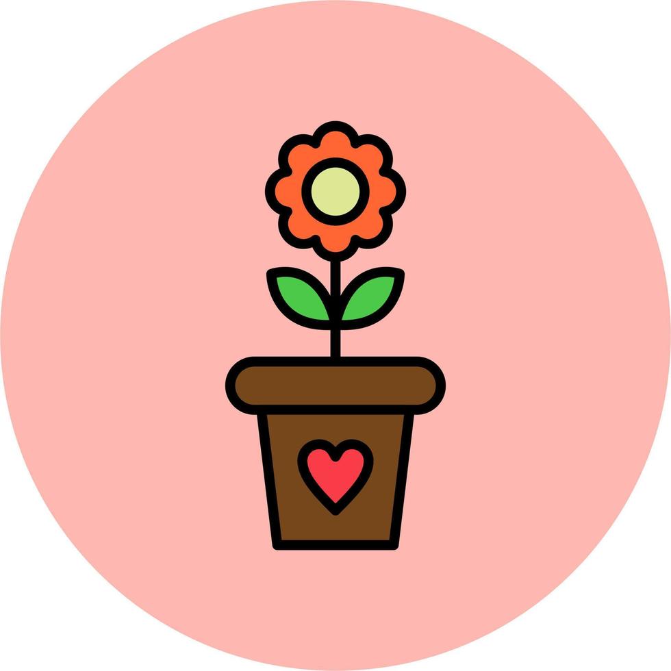 Flower Pot Vector Icon