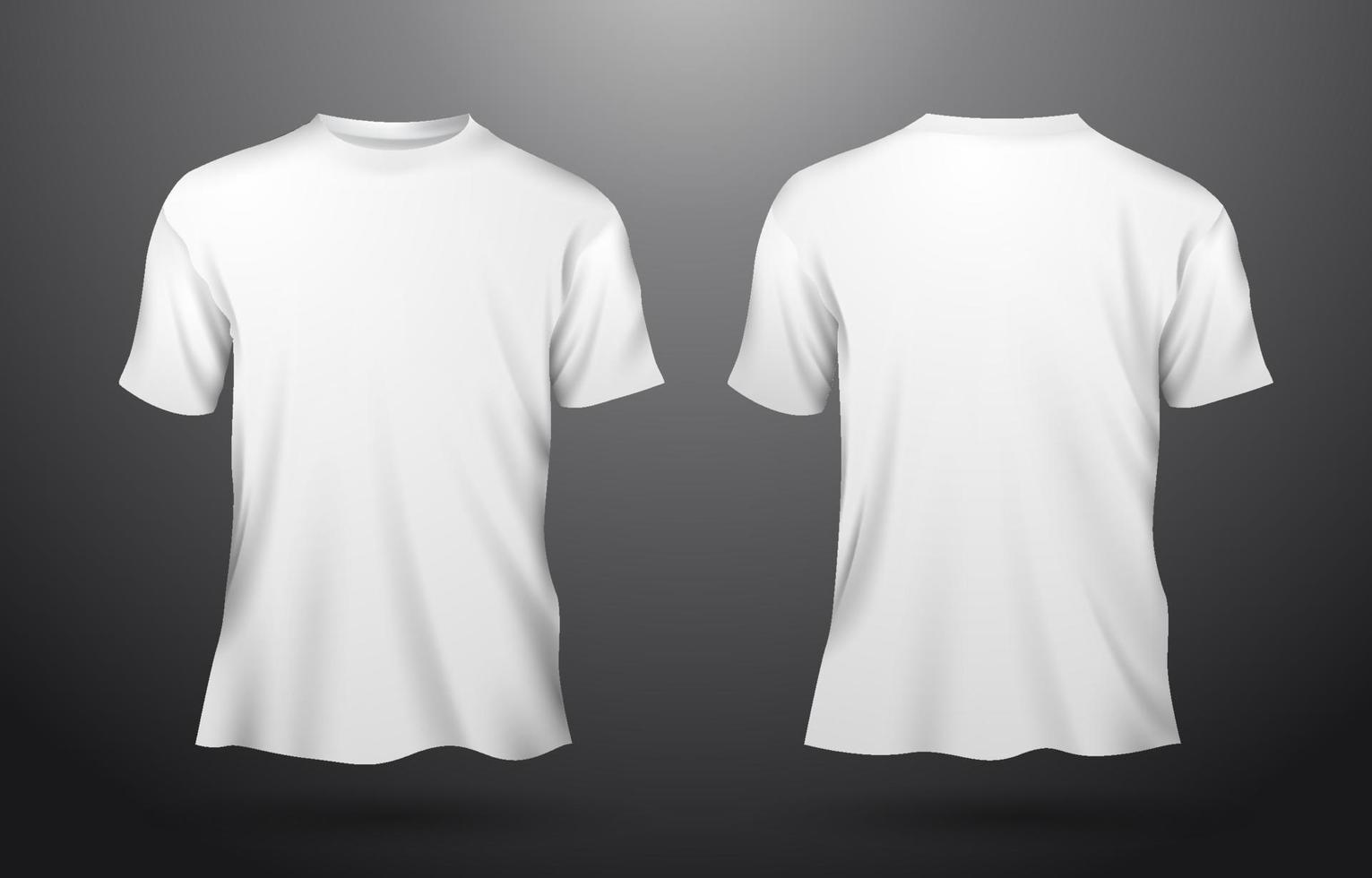 White 3D T-Shirt Mockup vector