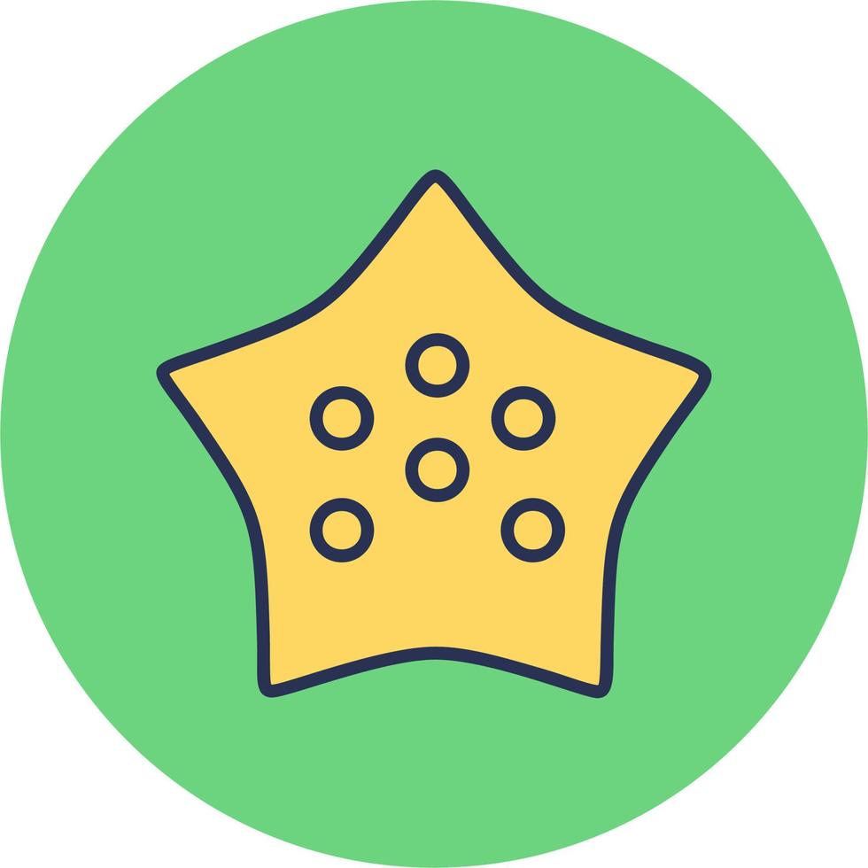 icono de vector de estrella de mar