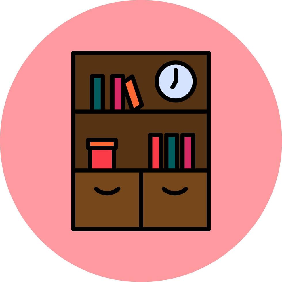 Bookshelf Vector Icon