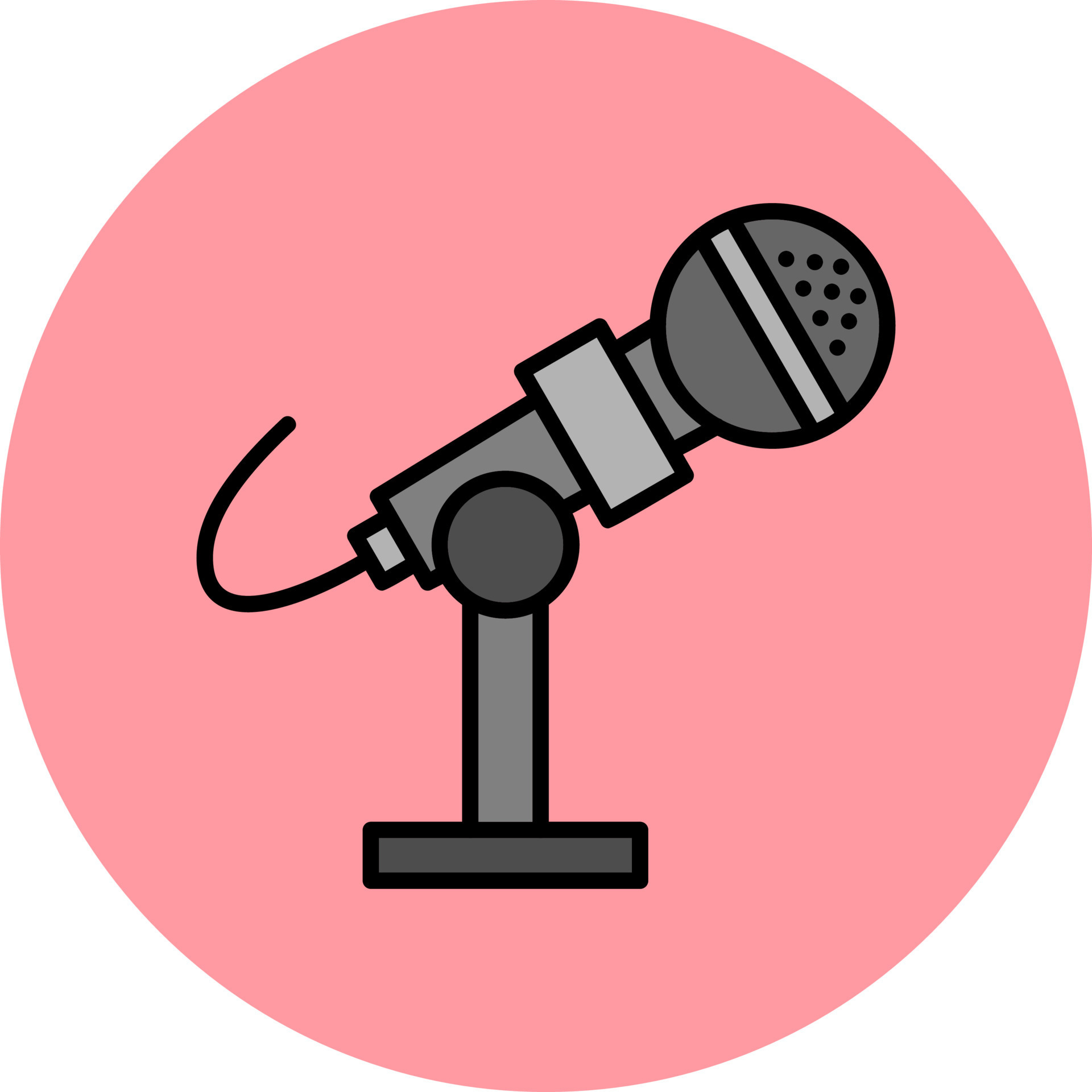 Microphone Stand Vector Icon 20521391 Vector Art at Vecteezy