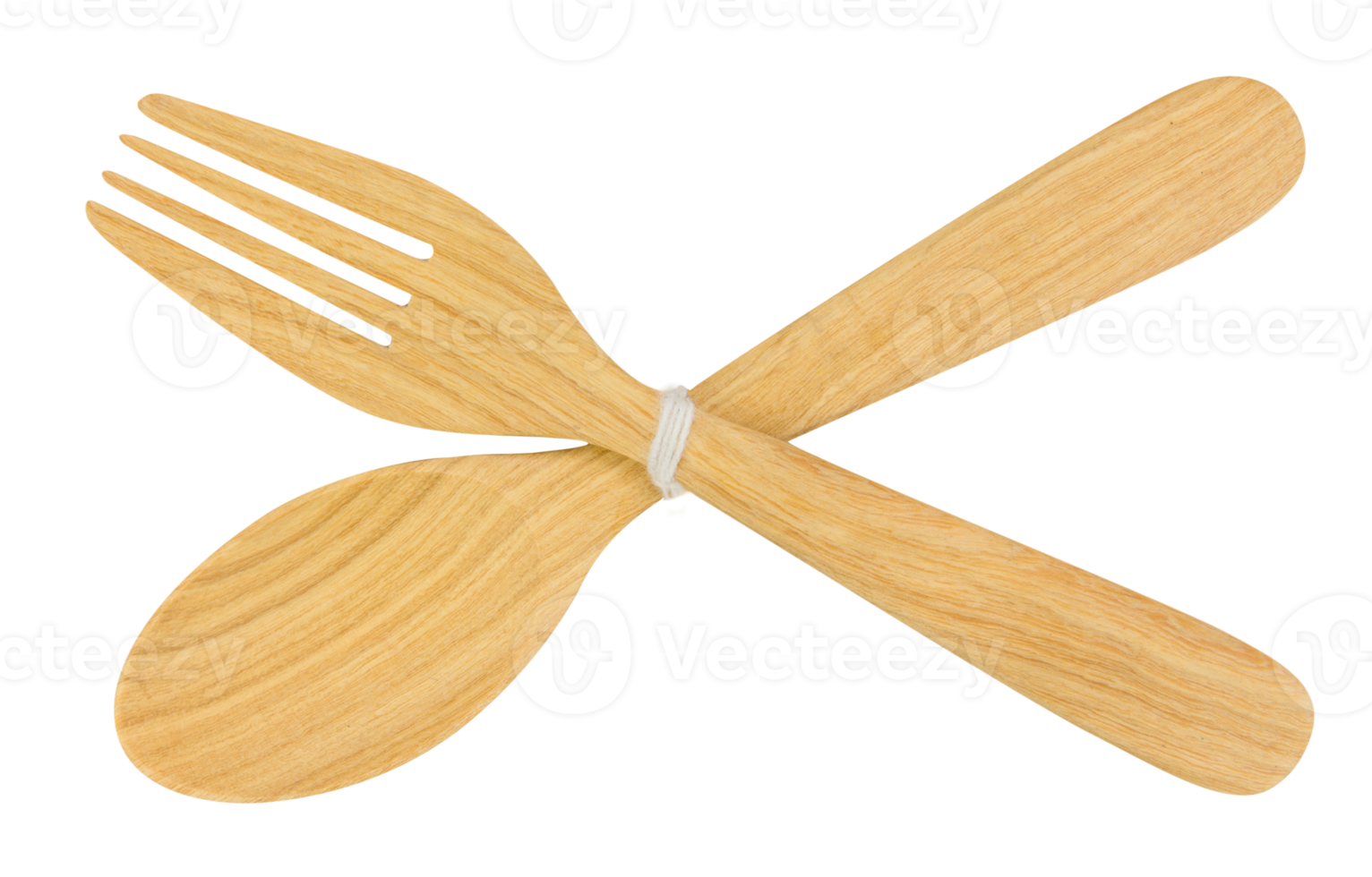 wooden spoon and fork isolated 20521864 PNG