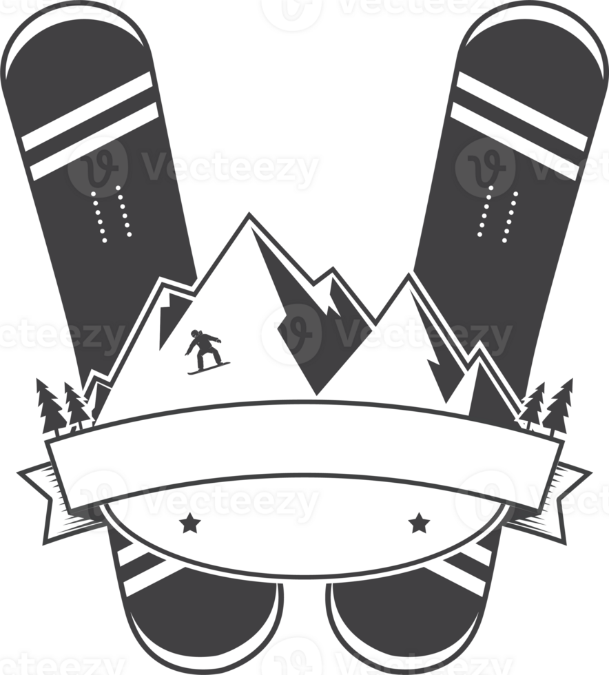 des sports snowboard hiver aventure skier Montagne badges png