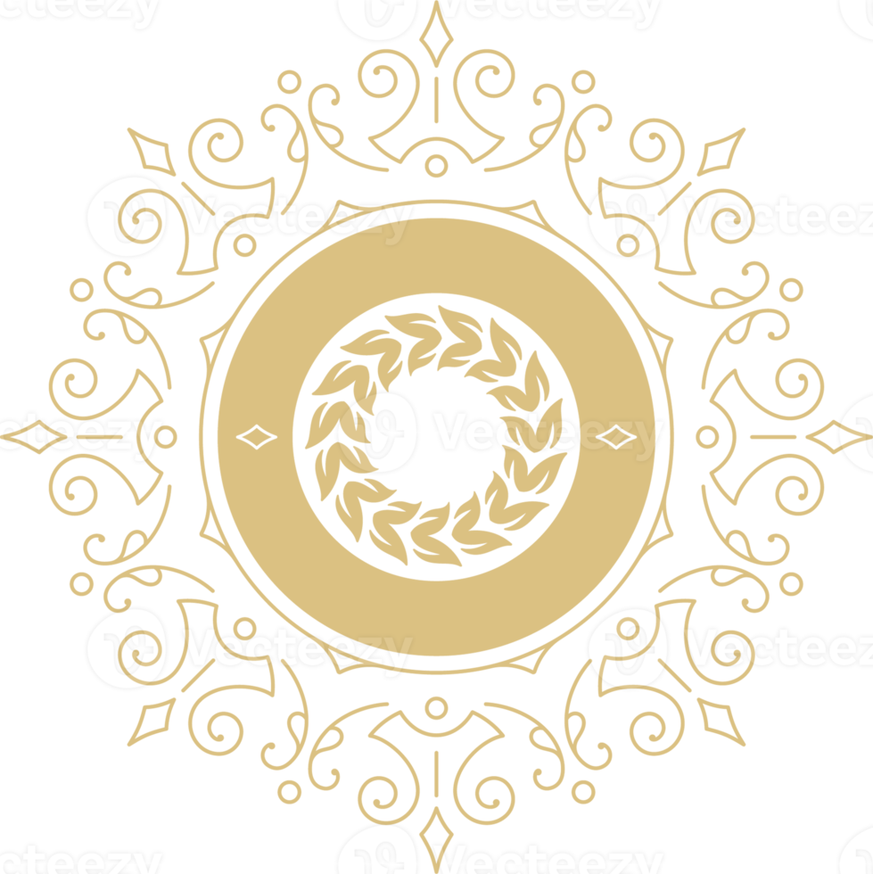 Luxury Gold Badges for Wedding png