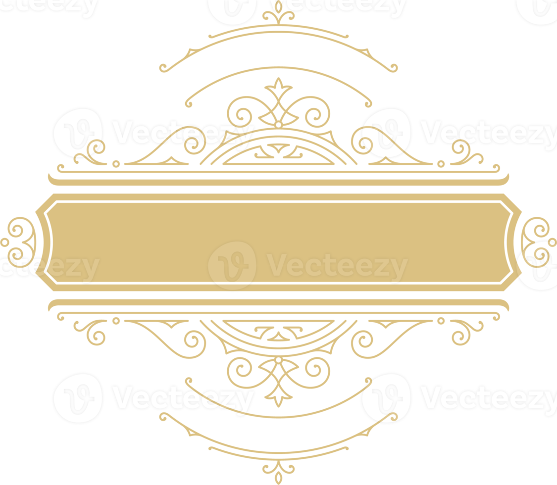 Luxury Gold Badges for Wedding png